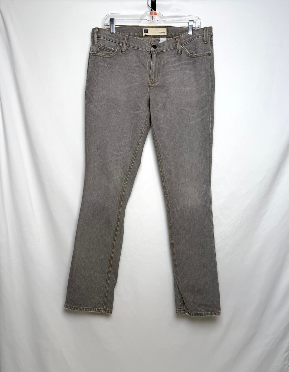 Gap Womens Skinny Jeans Gray Size 10 Mid Rise Stretch Denim Pants Classic EUC